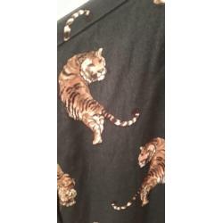 Catwalk junkie blouse groen maat m leopard tijger zgan