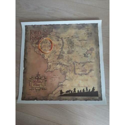 Wandkaart Midden-aarde Lord of the rings