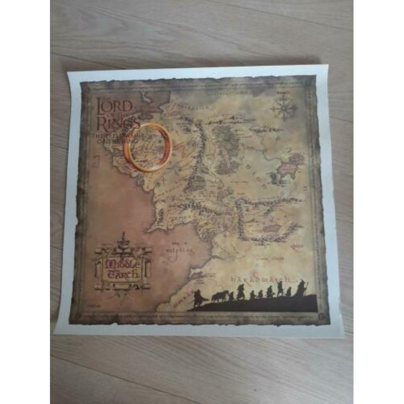 Wandkaart Midden-aarde Lord of the rings