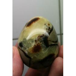3 Prachtige Steen-eieren, AMETHYST-SEPTARIA-VERSTEEND HOUT