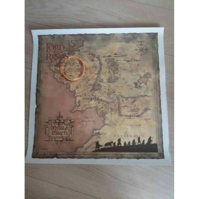 Wandkaart Midden-aarde Lord of the rings