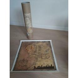 Wandkaart Midden-aarde Lord of the rings