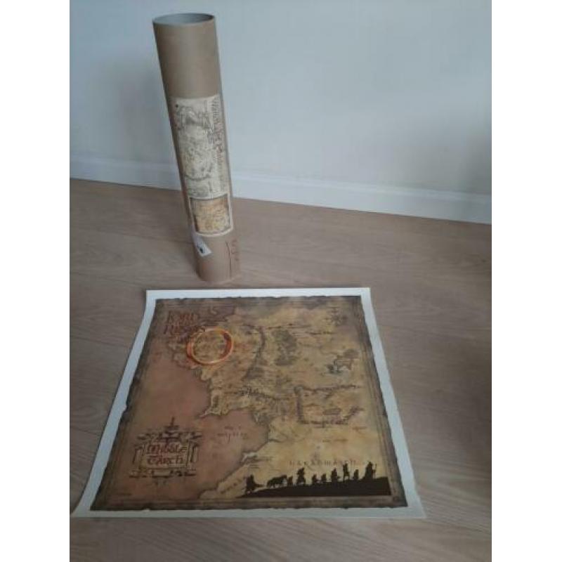 Wandkaart Midden-aarde Lord of the rings