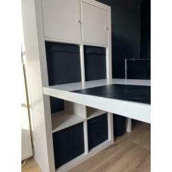 Kallax bureau met kast wit Ikea