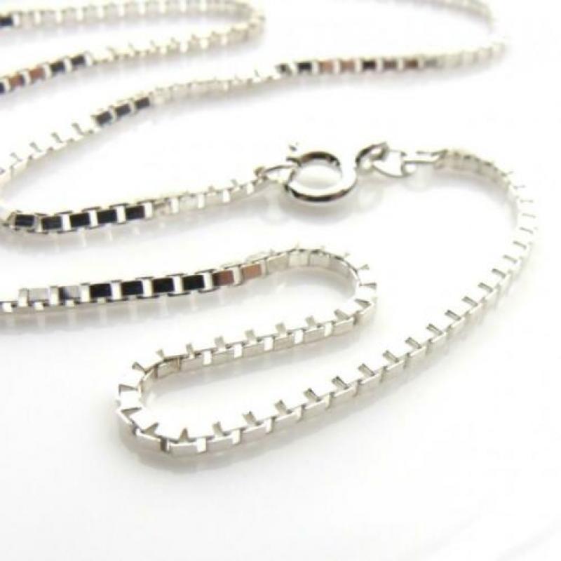 Nieuw! 925 echt zilveren schakelcollier ketting Jasseron cm