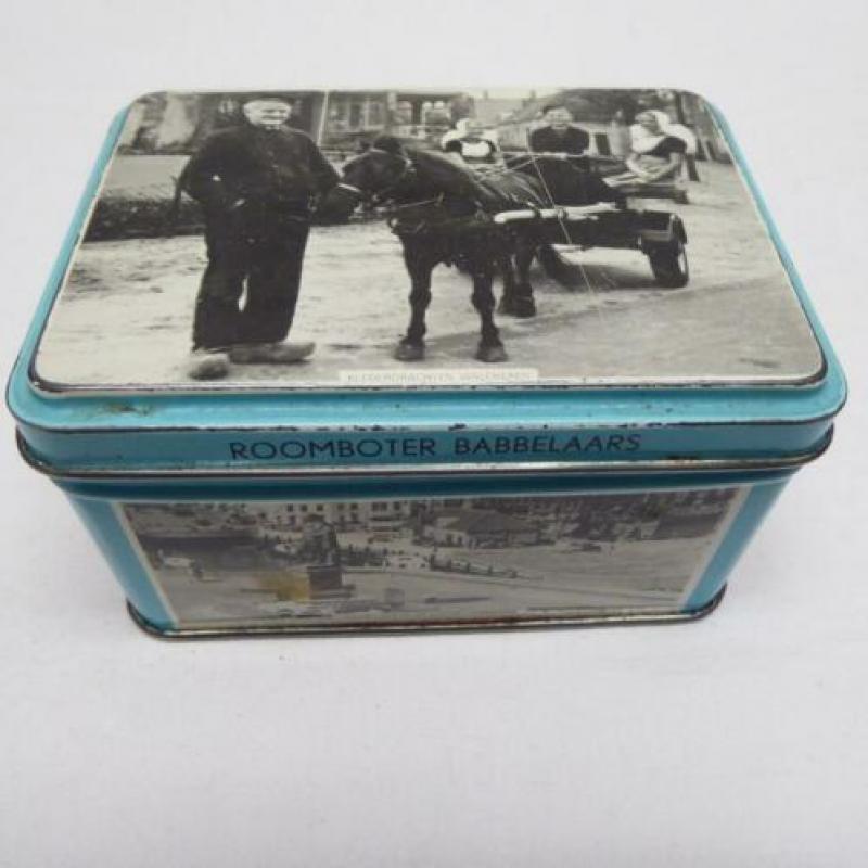 Blikje | roomboterbabbelaars | afm. LxBxH (cm): 10,5x7,5x5,5