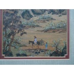 Antiek Chinees schilderij (Aquarel) rond 1900