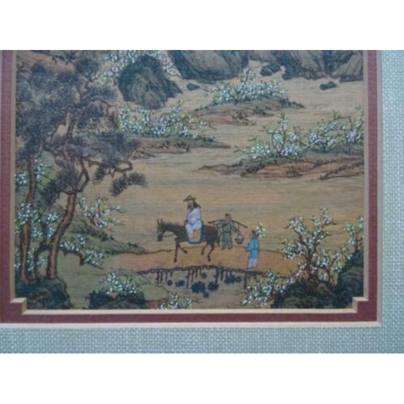 Antiek Chinees schilderij (Aquarel) rond 1900