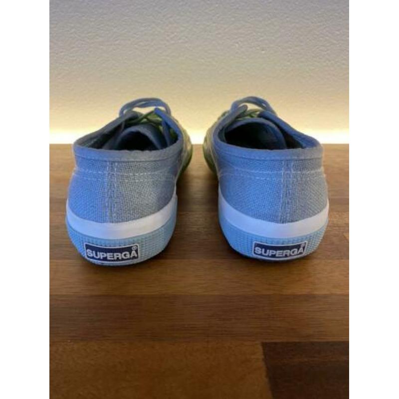 Superga gympen blauw groen maat 34 weinig gedragen