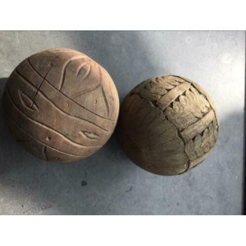 Houten ballen sober stoer landelijk pst 15,-