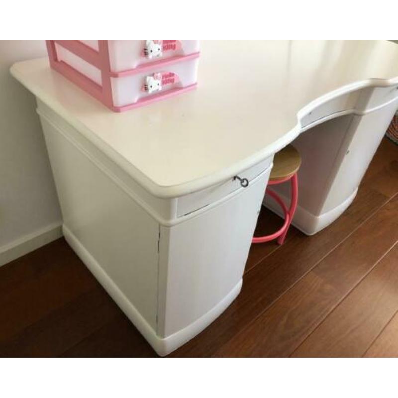 Bureau mahonie hout wit retro vintage jaren 30-40 Zweden
