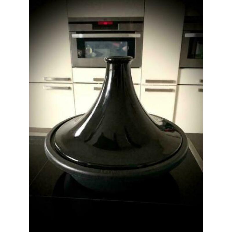 Tajine Le Creuset pan ebbenzwart gietijzer 31 cm ø inductie