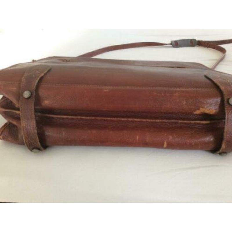 Cognac kleurige tas van Texier