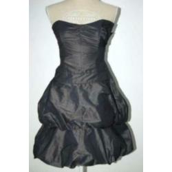 VERA MONT jurk, strapless avond jurkje, zwart grijs, Mt. 34