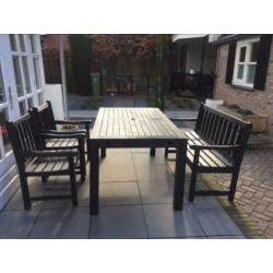 Prachtige hardhouten (teak) tuinset in nieuwstaat!