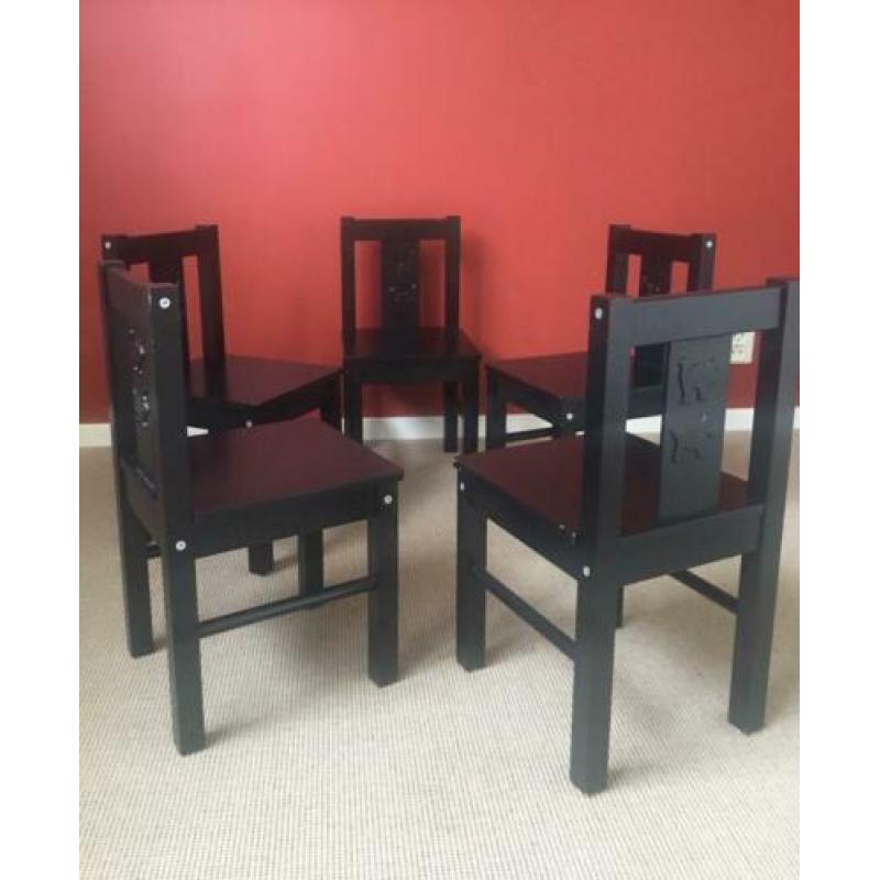 Ikea Kritter kinderstoel, 5 stuks, Tafel "lack" gratis erbij