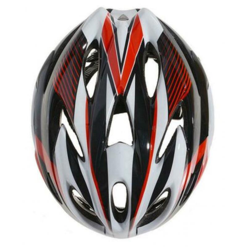 Fietshelm wielrenhelm mtb racefiets fiets helm rood wit zwar