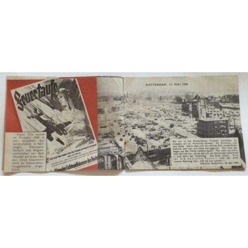 Pamflet G100 Totaler Krieg o.a. bombardement Rotterdam