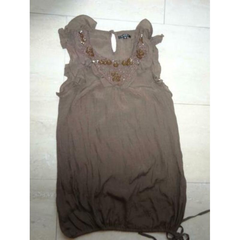 bruin shirtje / top (maat S) van AMISU (new Yorker)