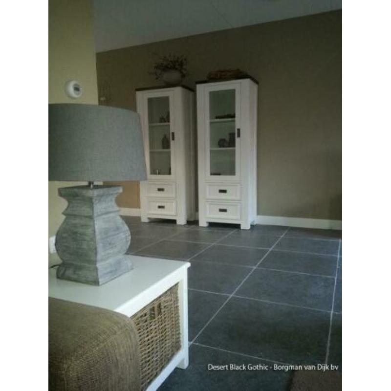 natuursteen vloertegels Desert Black Gothic 60x60 cm