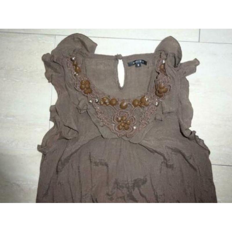 bruin shirtje / top (maat S) van AMISU (new Yorker)