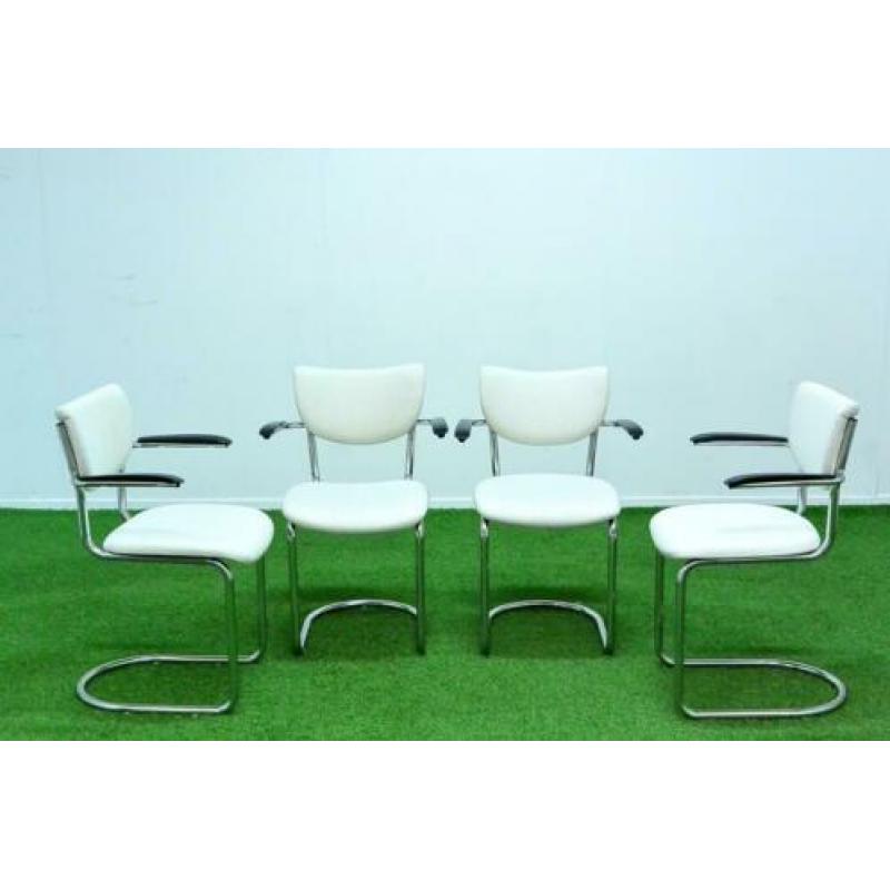 Als NIEUW! 4 Gebroeders De Witt 3011 design eetkamerstoelen