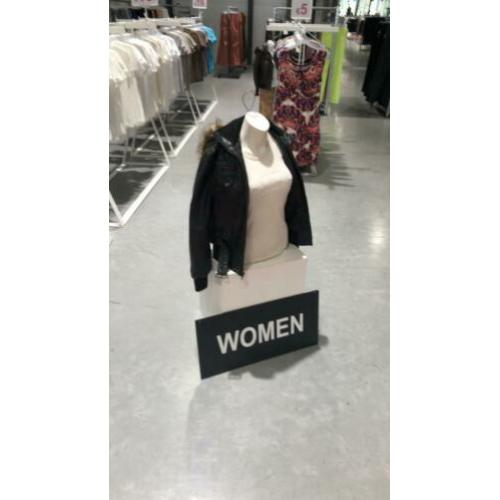 Leren damesjas
