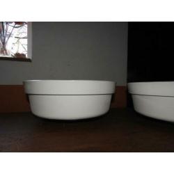 Set van twee ronde waskommen, 38 cm, gedeeltelijk inbouw