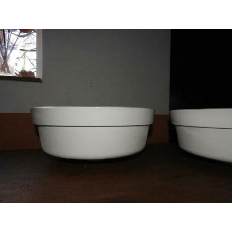 Set van twee ronde waskommen, 38 cm, gedeeltelijk inbouw