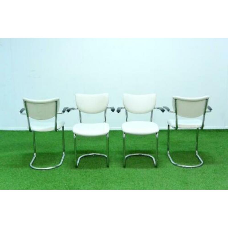 Als NIEUW! 4 Gebroeders De Witt 3011 design eetkamerstoelen