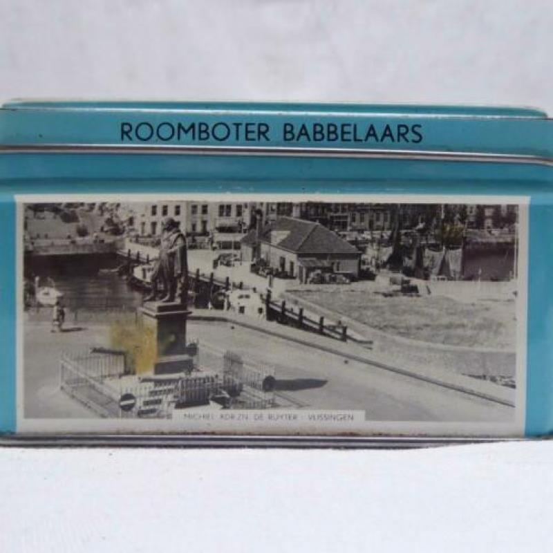 Blikje | roomboterbabbelaars | afm. LxBxH (cm): 10,5x7,5x5,5