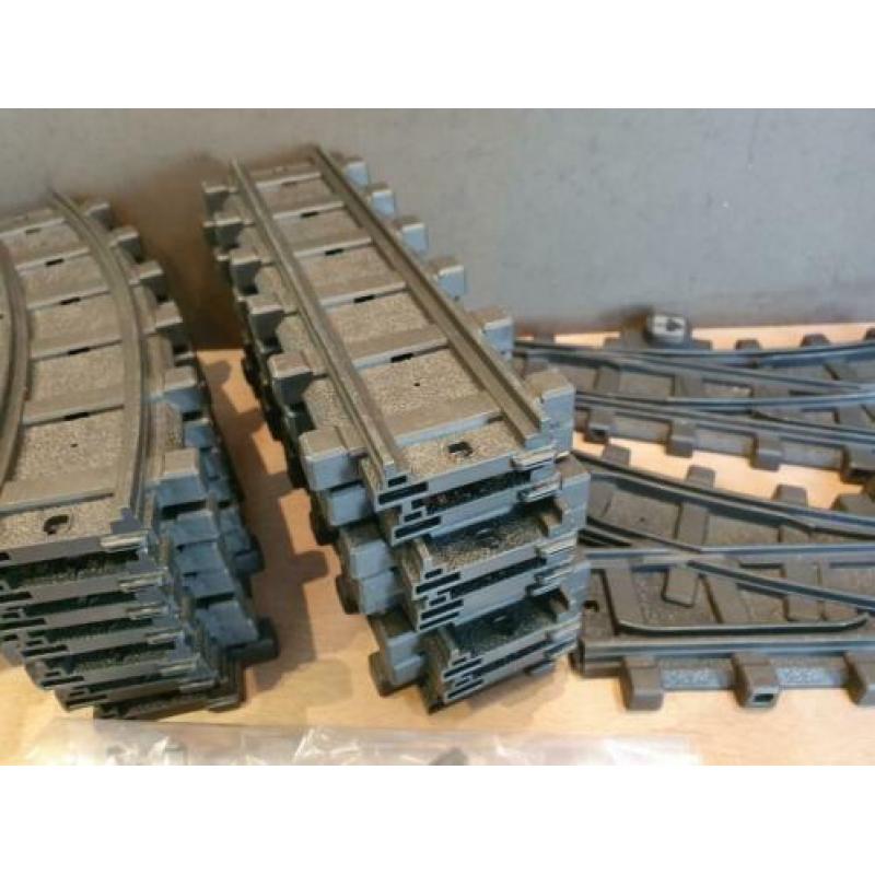 Playmobil trein rail 7.2 m baan met wissels en clips