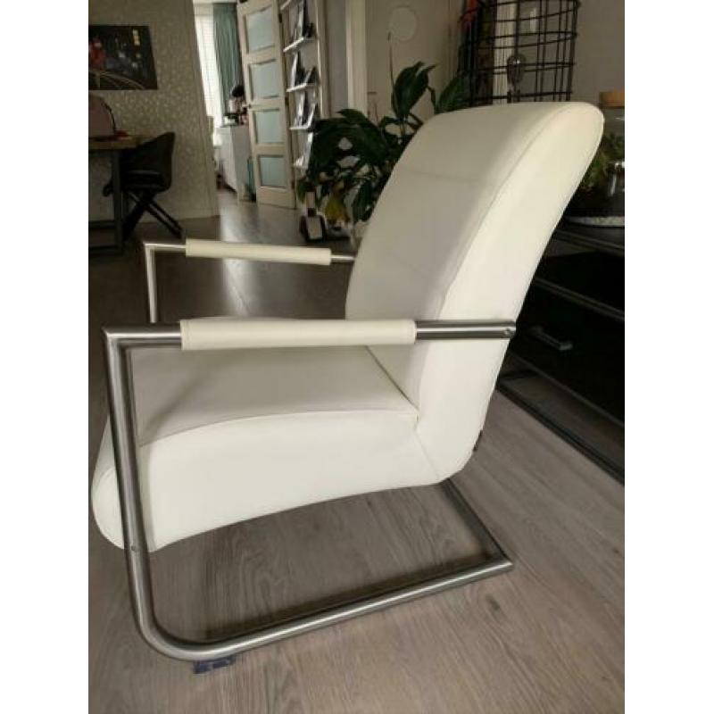 2x fauteuil Henders en Hazel Angelica wit leer