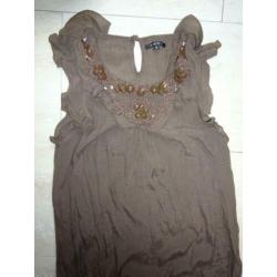bruin shirtje / top (maat S) van AMISU (new Yorker)