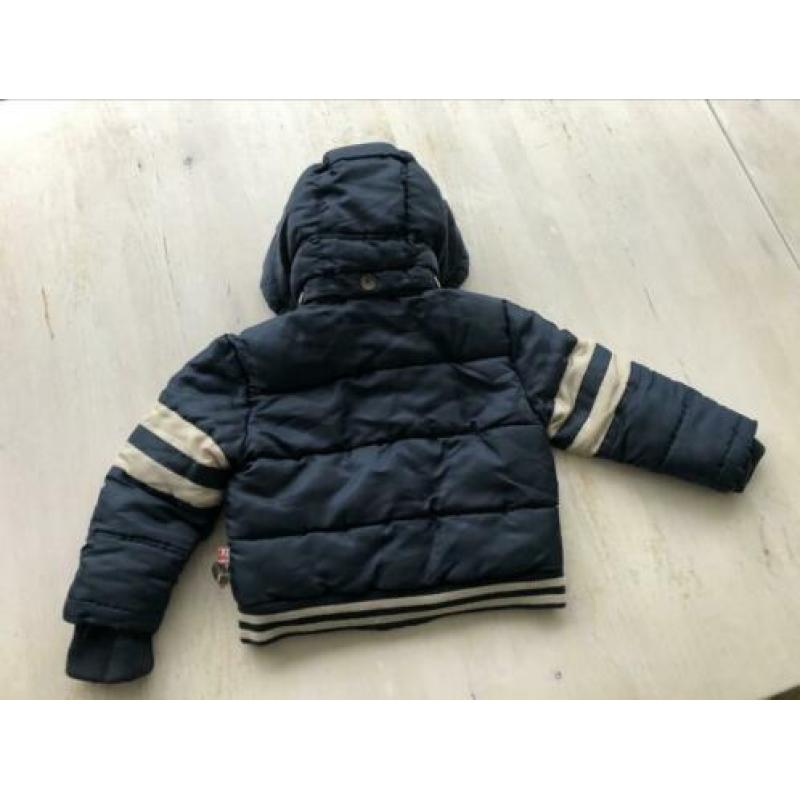 Dikke Winterjas donkerblauw mt 92-98