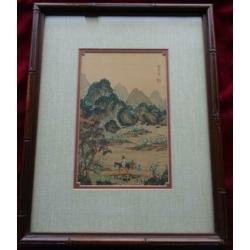 Antiek Chinees schilderij (Aquarel) rond 1900