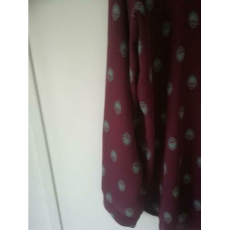 Supermooie blouse tuniek bordeaux print Vila 42
