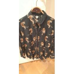 Catwalk junkie blouse groen maat m leopard tijger zgan