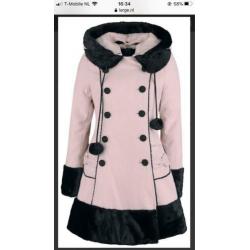 Hell bunny winterjas jane coat lolita , kawaii maat L