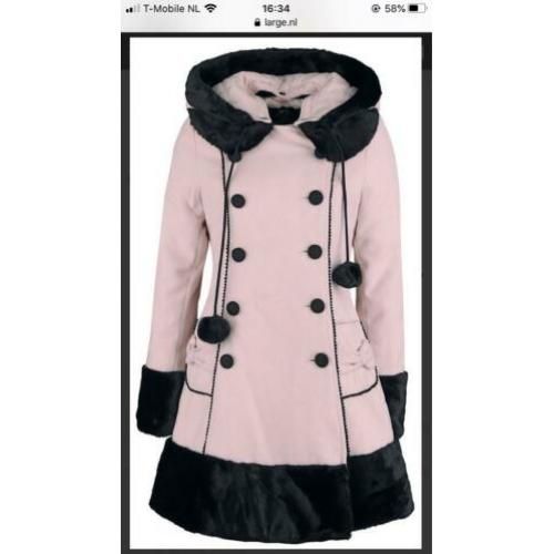 Hell bunny winterjas jane coat lolita , kawaii maat L