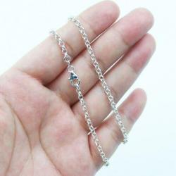 Nieuw! 925 echt zilveren schakelcollier ketting Jasseron cm