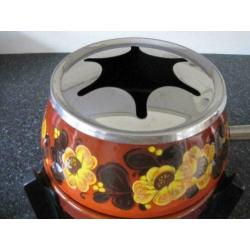 Fondue set ongeveer 50 jaar oud met 2 branders