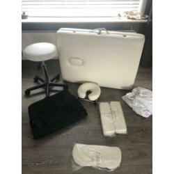 Massagetafel met toebehoren