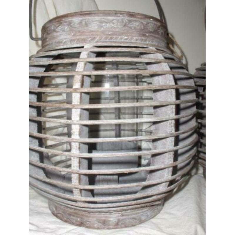 Windlicht Lantaarn groot uitverkoop sfeerlicht BROCANTE