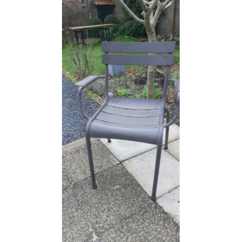 6 design tuinstoelen - aluminium (met poedercoating)