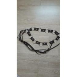 Nieuw costes beige bruin leopard shirt en riem mt m