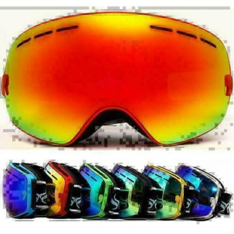 Stoere luxe Ski bril met verwisselbare dubbele extra lens !!