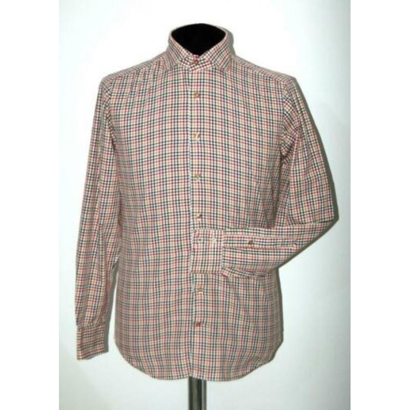 NIEUW PROFUOMO overhemd, geruit shirt, multicolor, Mt. 38