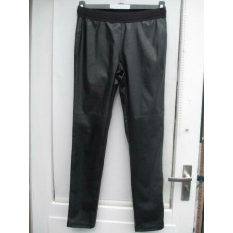 Broek, lederlook STREET ONE mt 40 dofzwart