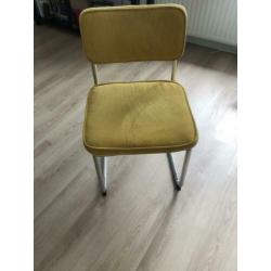 Oker gelen stoelen 4 stuks